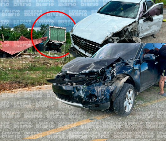 Accidente-de-transito-deja-vehiculos-destrozados-en-Villa-Riva-los-conductores-resultan-ilesos