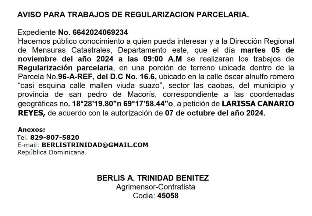 regularizacion larissa