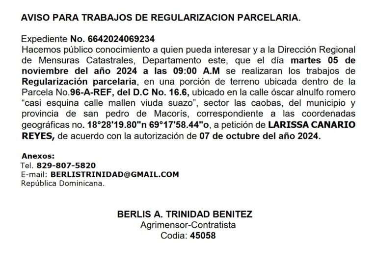 regularizacion larissa