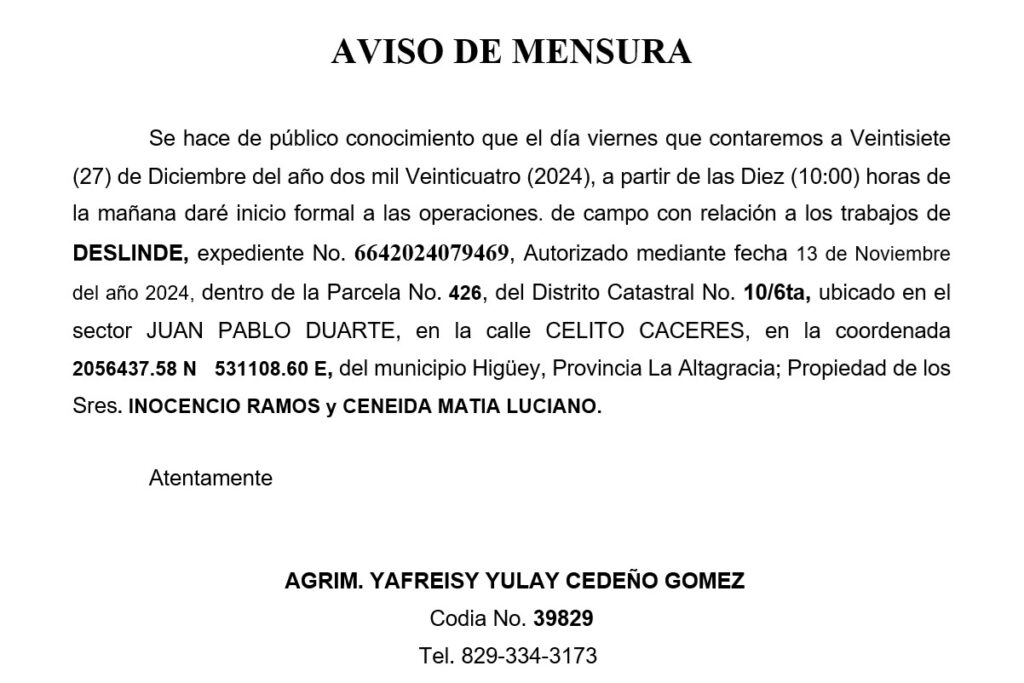 mensura yulay inocencio