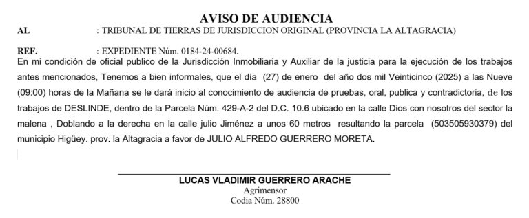 Audiencia Julio