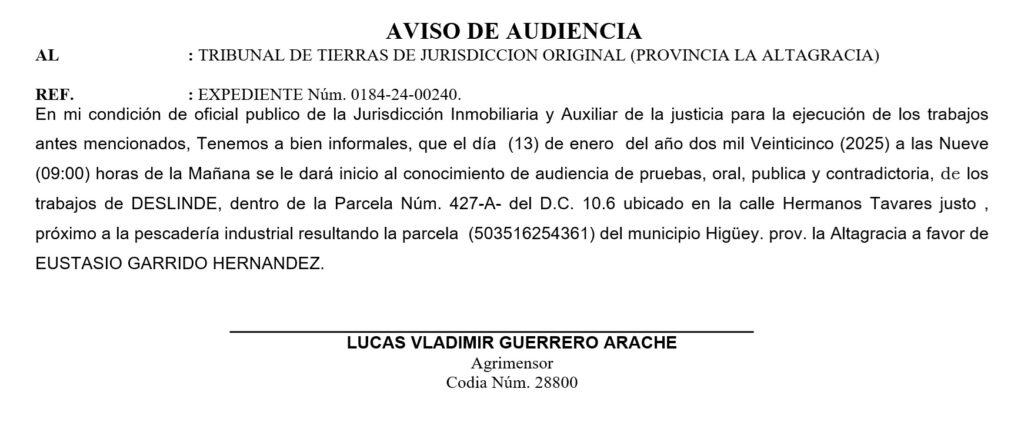 Audiencia eustacio