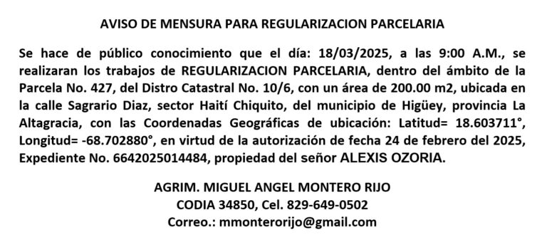 mensura alexis 6 mar