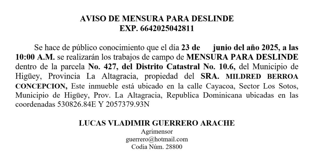 aviso lucas 12061