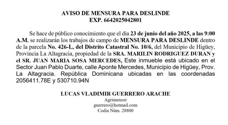 aviso lucas 12063
