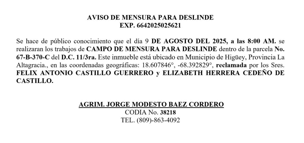 aviso jorge 30 jul