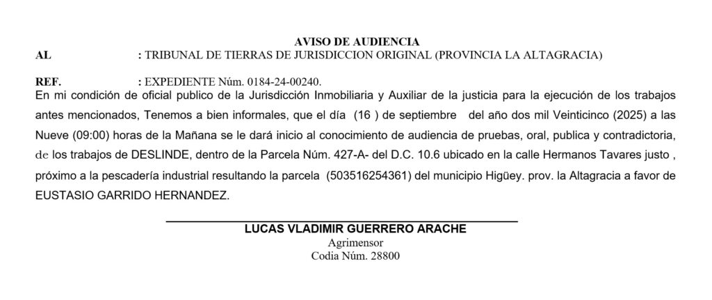 audiencia lucas-eustacio