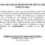 aviso parcelaria pedro 5 feb