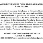 Aviso Cornelio - Lariza