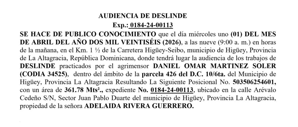 Aviso Daniel -Adelaida