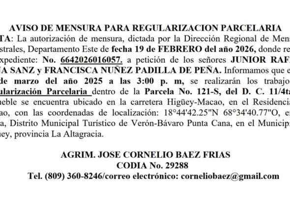 Aviso cornelio junior