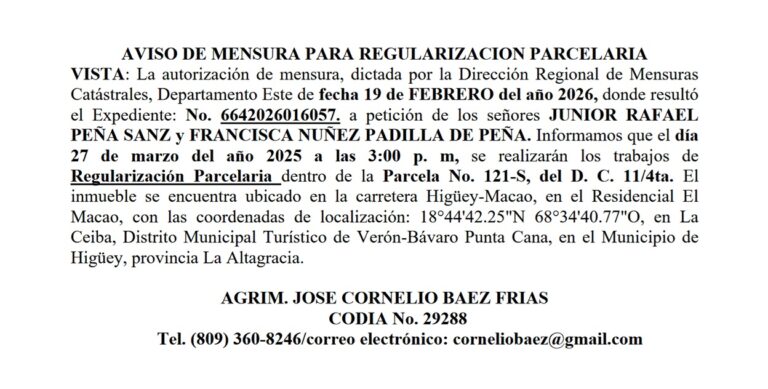 Aviso cornelio junior