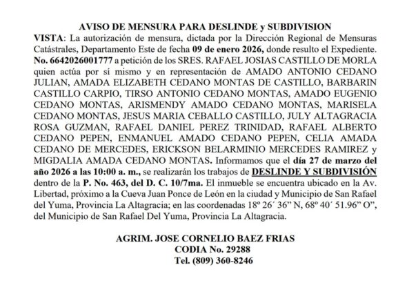 Aviso cornelio rafael