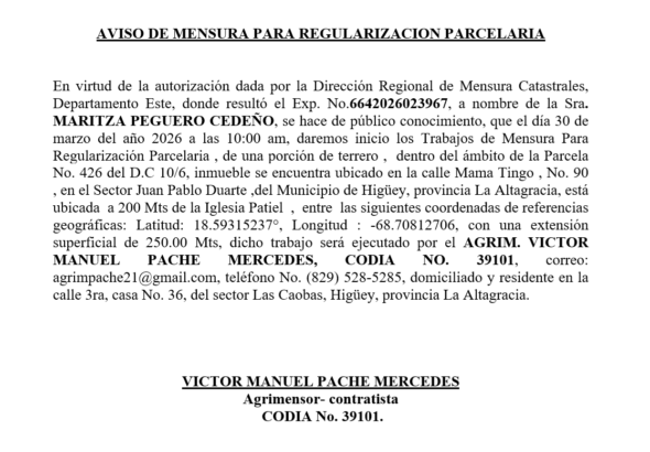 Aviso victor maritza