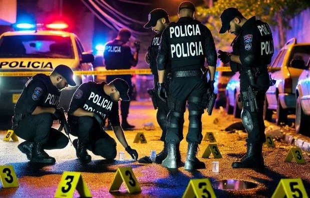 Policia-dominicano-en-una-escena-de-un-crimen