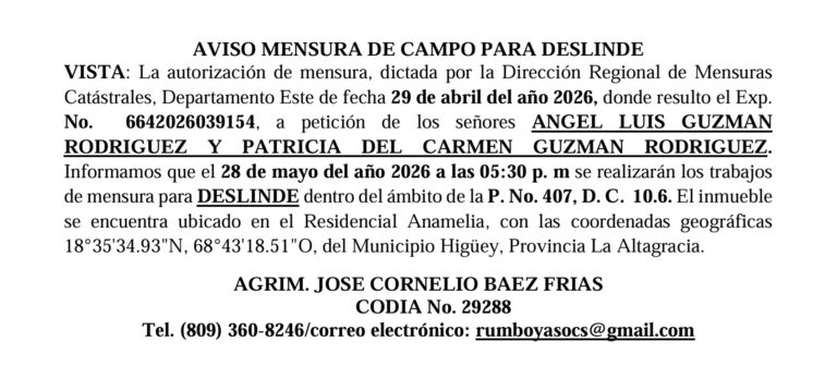 Aviso cornelio-angel 14may