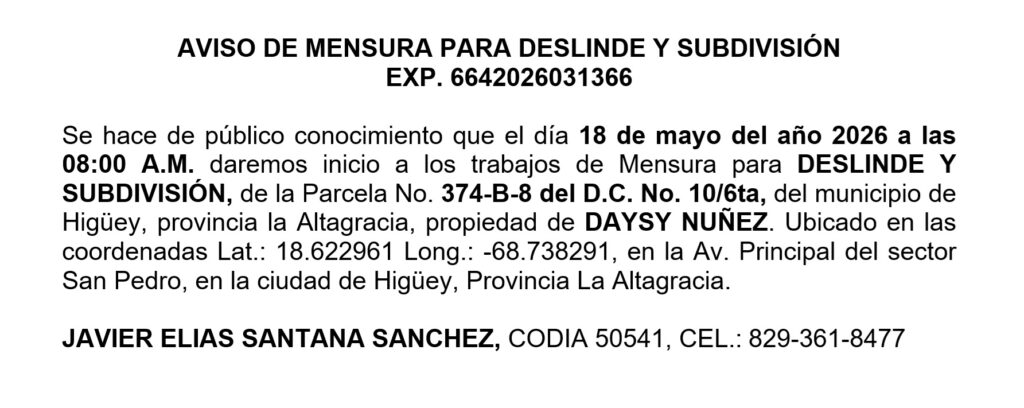 Aviso javier-daisy 07may
