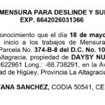 Aviso javier-daisy 07may
