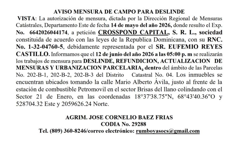 aviso cornelio-crosspond 25may