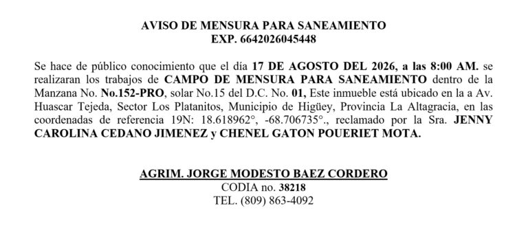 Aviso Jorge-jenny 4ago