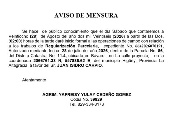 aviso yafreisy-juan 10ago