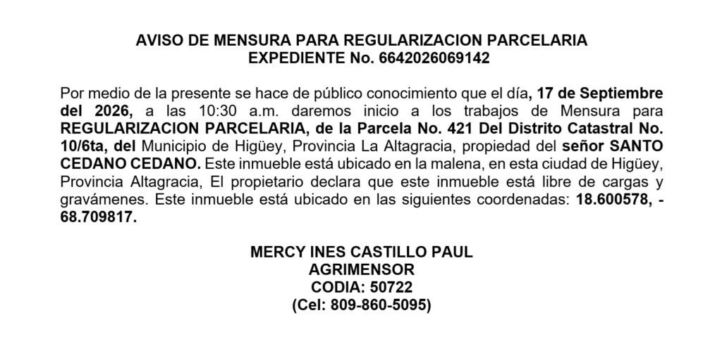 Aviso mercy-santo 03sep
