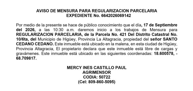 Aviso mercy-santo 03sep