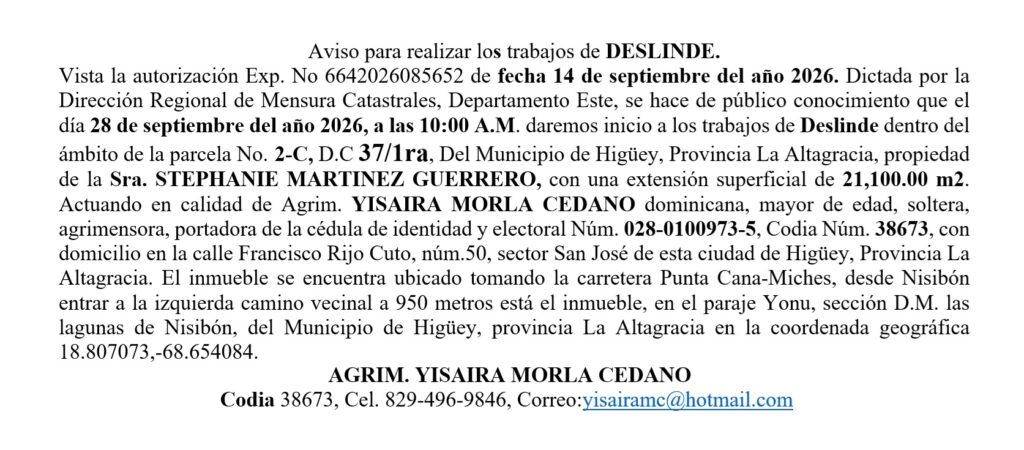 aviso yisaira-stephanie 16sep