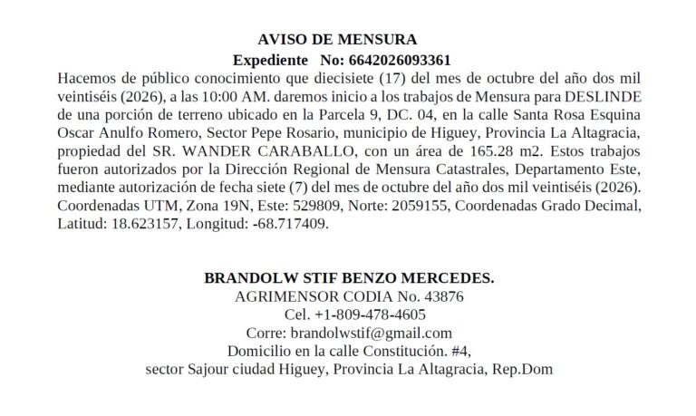 Aviso brandolw-wander 16oct
